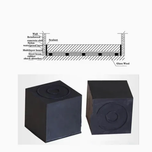 Floating Floor Shock Absorber - Rubber Sound Isolation Block for Acoustic Floor Floater & Anti-Vibration Soundproofing high quality
